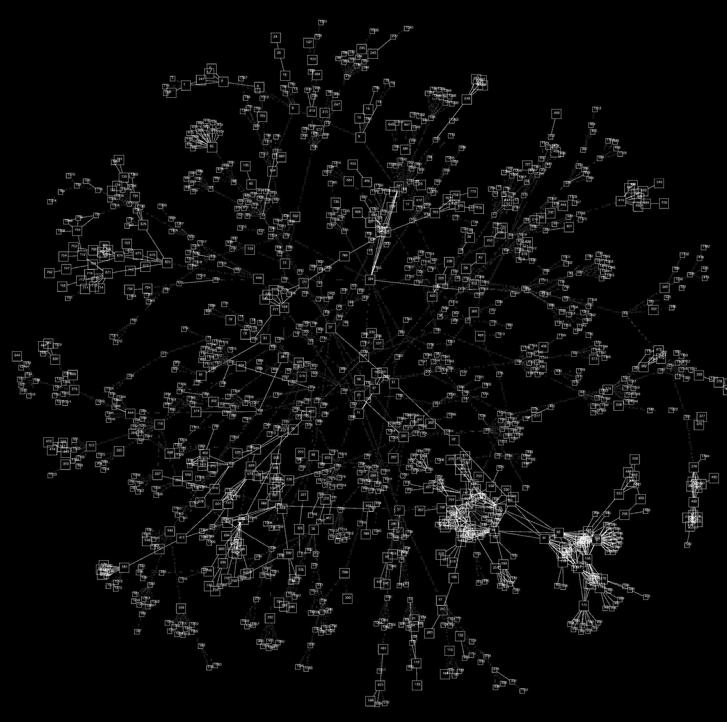 Karte des digitalen Raums im Web Forager, einem experimentellen dreidimensionalen Informationsraum